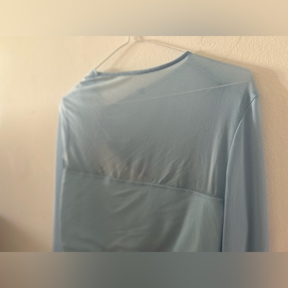 SHEIN - Sheer Mesh Ruched Yoke Peekaboo Front Bustier Top - Large - Picture 9 of 15